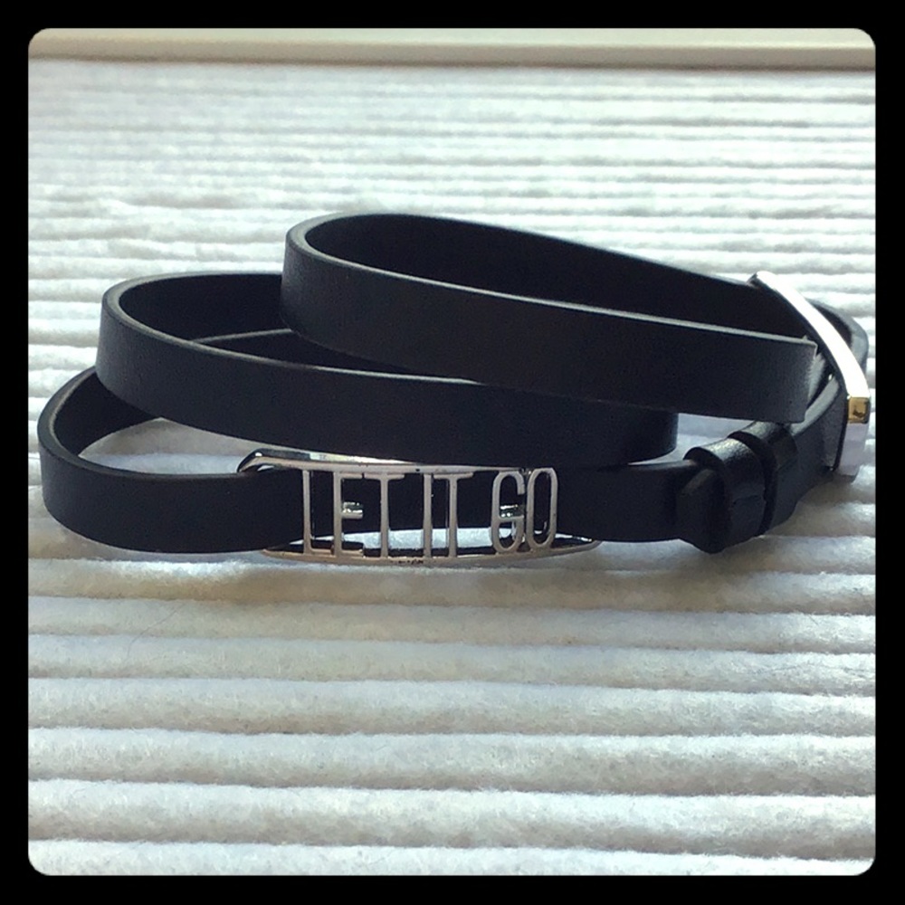 “Let it go” - black triple wrap bracelet